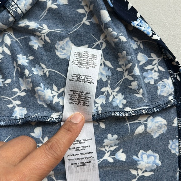 Chaps Blue and White Sleeveless Sundress - Picture 10 of 12